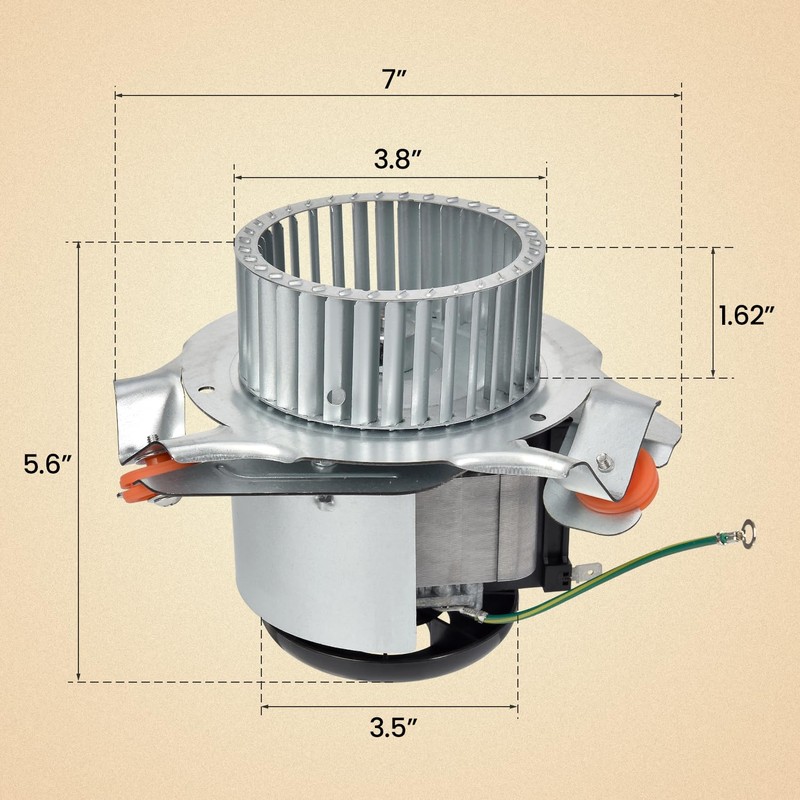 Fuabator HC21ZE123A, J238-150-15215 Draft Inducer Motor Kit Compatible with Jakel,