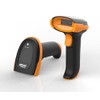 AGPTEK Kabelloser Handheld-Barcode-Scanner 2D-QR-Barcodescanner mit kabelloser Ladestation und leistungsstarkem Farbfülllicht-System