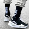 MFCT - Calcetines industriales con estampado Kanji para hombre, talla