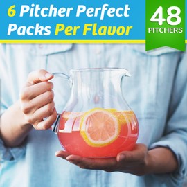 Wyler's Light Wyler's Light Drink Mix Packets - 8 Pitcher Packs (12qt) - Lemonade, Kiwi Strawberry, Pink Lemonade, Fruit Punch, Raspberry, Strawberry, Grape, Peach Iced Tea - In a Singles to Go Box