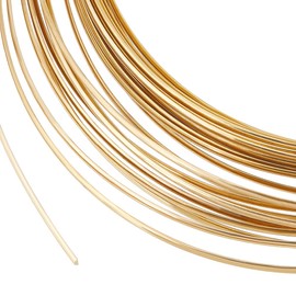 BENECREAT 6 m 0.6 mm Semicircular Copper Wire, 1.6 mm Wide Brass Craft Wire, Jewellery Wire for Making Earrings, Necklaces and Jewellery, Wire Wrapping, DIY Art