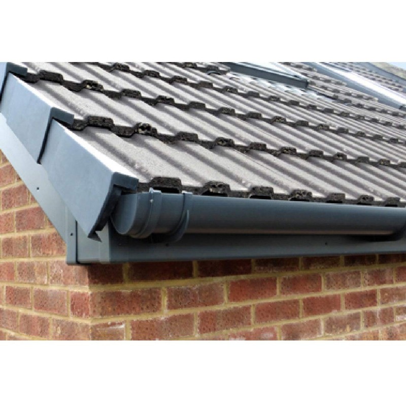 4 x Anthracite Grey Half Round Fascia Gutter Brackets, Freeflow