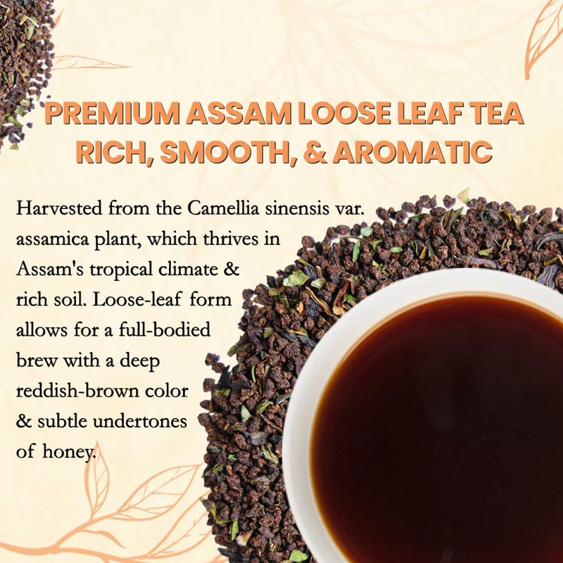 Darsam Assam Black Tea 17.6 oz (500 g) Whole Leaf,