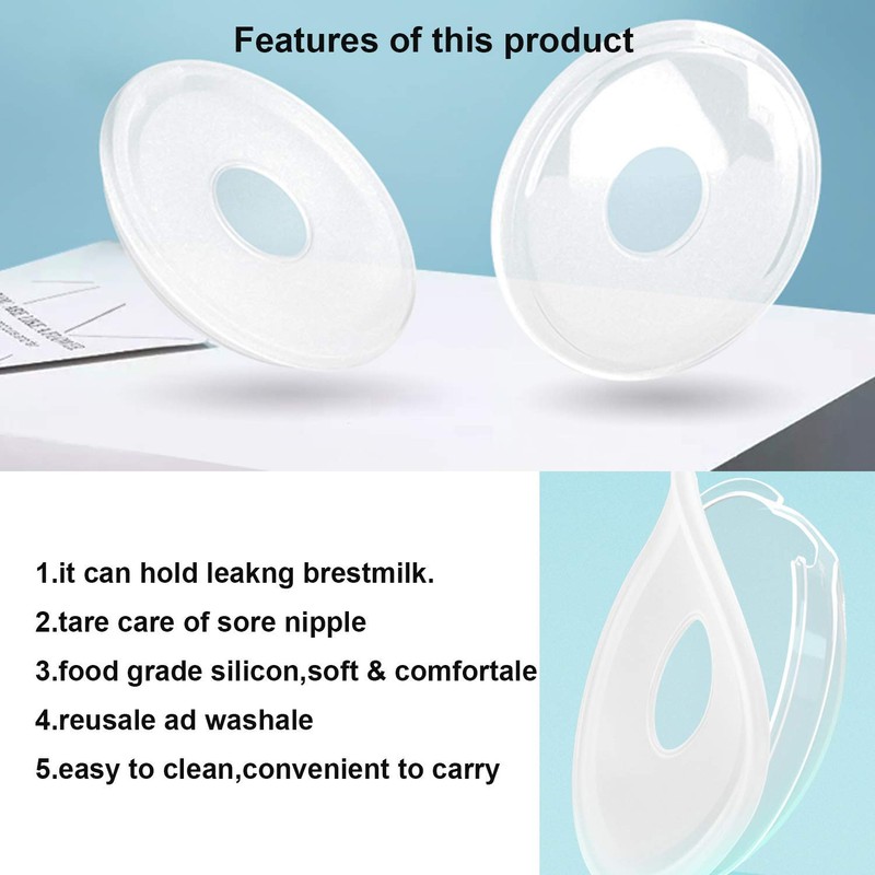 Upgrade Version Breast Shells Nipple Shield with Anti-Flow Stopper Therapy
