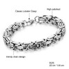 Cupimatch Men's Stainless Steel Square Mechanic Style Link Chain Bracelet