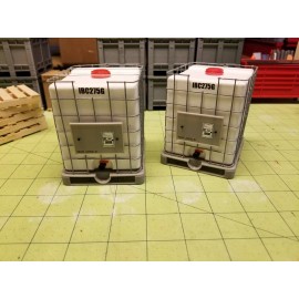 Unbranded Custom Made IBC 275g Tote at 1:14 Scale for RC Construction and Truck Cargo