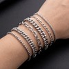 6Pcs Stainless Steel Bracelets for Women Silver Chain Bracelet Set