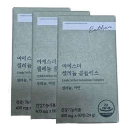 Dr. Esther Selenium Complex 400mg x 60 tablets x 3 (6 month supply) Contains antioxidant minerals selenium and zinc / 닥터에스더 셀레늄 콤플렉스 400mg x 60정 x 3개 (6개월분) 항산화 미네랄 셀레늄 아연 배합