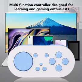 Jectse Bluetooth Gamepad Mini Controller for Anki App, 4 Modes Mini Bluetooth Controller, 200mAh Retro Gamepad with Auto Sleep, Charging Alert, Low Voltage Warning (Blue)