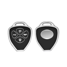 YALNORVA for Toyota Key Fob Cover, TPU Key Fob Case Cover Fits for Toyota Camry Corolla Venza RAV4 4Runner Avalon Cruiser Hilux Highlander Car Accessories Smart Key Holder, Black