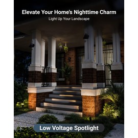 Sunco Garden Tree Flag Lights Outdoor [Luces para Jardin], LED Low Voltage Scope Spotlight with Connectors, 10W, Selectable CCT 2700K/4000K/5000K, 12V-24V, Beam Angle Adjustable, IP65 ETL 3 Pack