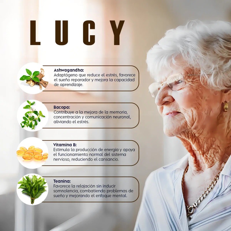 Lucy Suplemento Alimenticio Para El Rendimiento Cerebral Sabor Sin Sabor