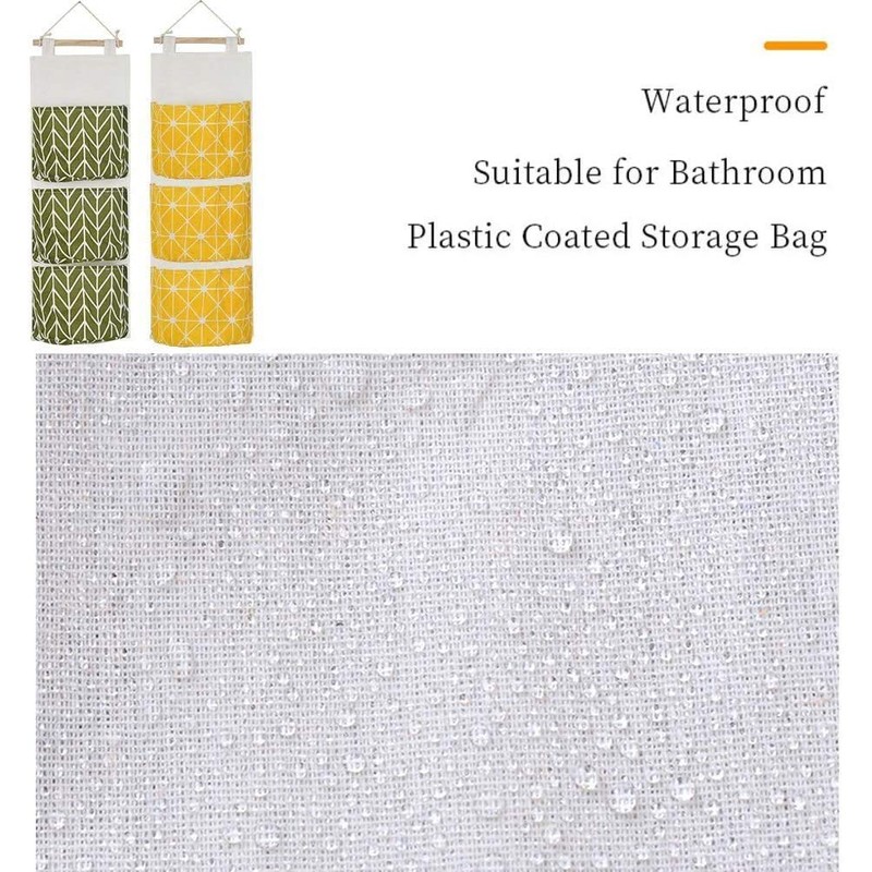 KAHEIGN 3Pcs Wall Hanging Storage Bag, 60 x 20cm Stackable