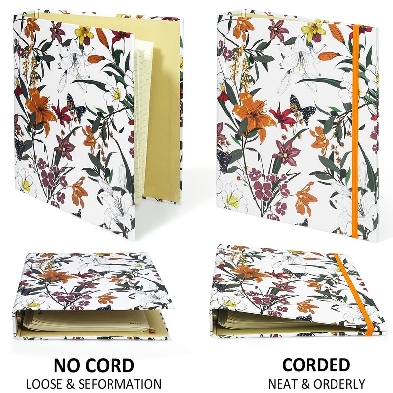 Mini 3 Ring Binder 5.5 x 8.5, 1 Inch Binder,