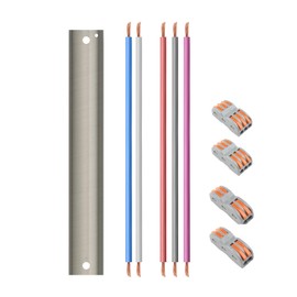 FXZZ 32" Ceiling Fan Downrod, 【1" Outside Diameter】Brushed Nickel Extension Downrod Including 5 Extension Wires and 4 Wiring Clips(No Threads)