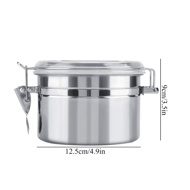 Airtight Coffee Container, Stainless Steel Coffee Container with Cover for