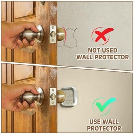 6Pcs Door Stopper Wall Protector, Silicone Door Knob Wall Protector Sturdy Self Adhesive, Soft and Transparent Rubber Door Knob Protector for Wall Fridge Cabinets Headboard