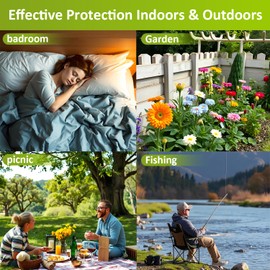 Mosquito Repellent Pouches, Made with Plant Essential Oils, Safe for Kids & Pets When Used As Directed & Pets, Long Lasting Indoor & Outdoor Mosquito Control for Home, Patio, Camping, Travel, 12 Pack