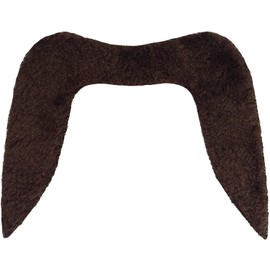 Brown 70s Moustaches Perfect for Any 1970s Tash Disco Hippy Hippie 1960s Popstar Cop Police Viking Fancy Dress Party (Pack of 1)