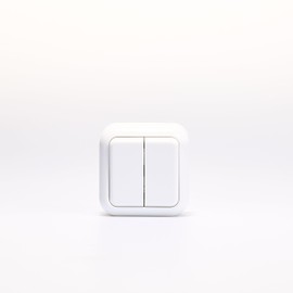MC POWER 2-Way Series Switch Surface-Mounted Switch | Finery | Light Switch, Double Series Switch AP 250 V / 10 A Toggle Switch Double Switch for Indoor Use, White