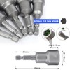 Set of 14 Magnets Hexagonal Socket, 6-19 mm Socket Wrench,