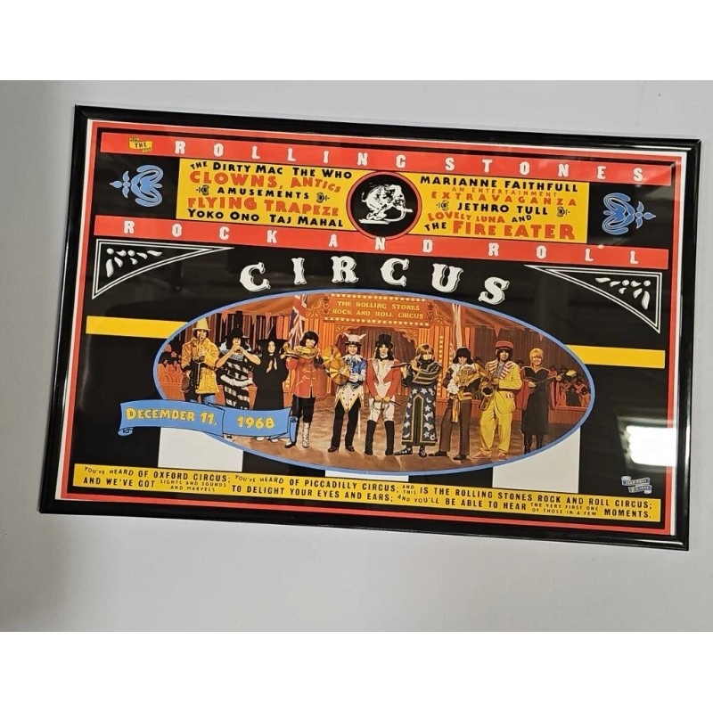 The Rolling Stones, 1968 Rock and Roll Circus Poster, Framed