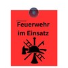 Fire Brigade Suction Cup Sign 10 x 12 cm -