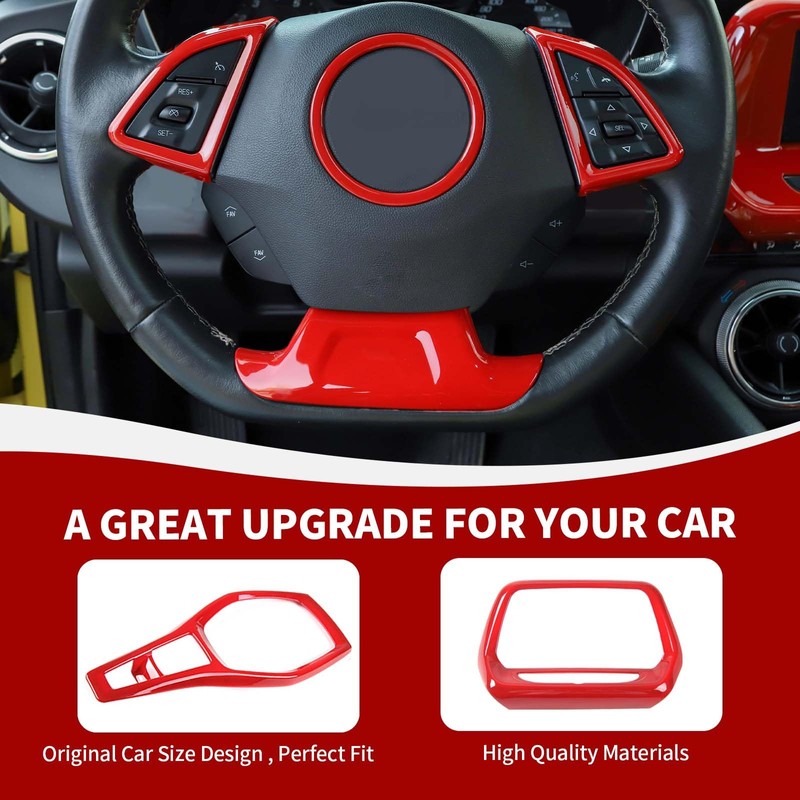 RAZPOY for Camaro Interior Trim Kit, 6PCS Gear Shift Panel