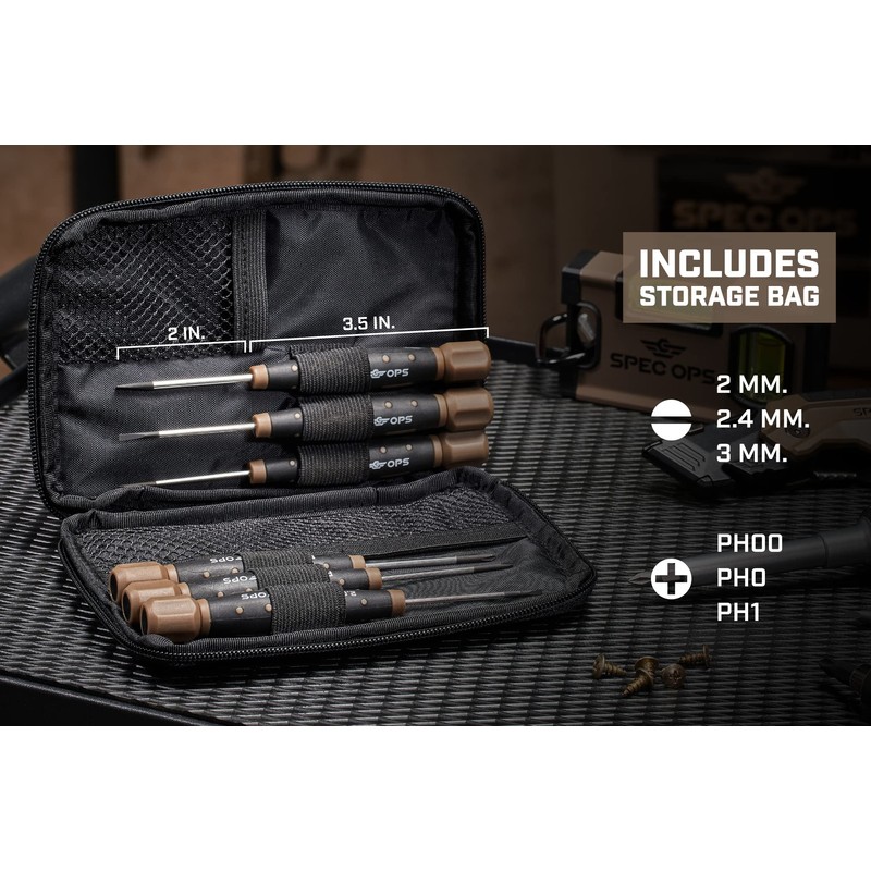 Spec Ops Tools 6-Piece Precision Screwdriver Set with Case, Phillips