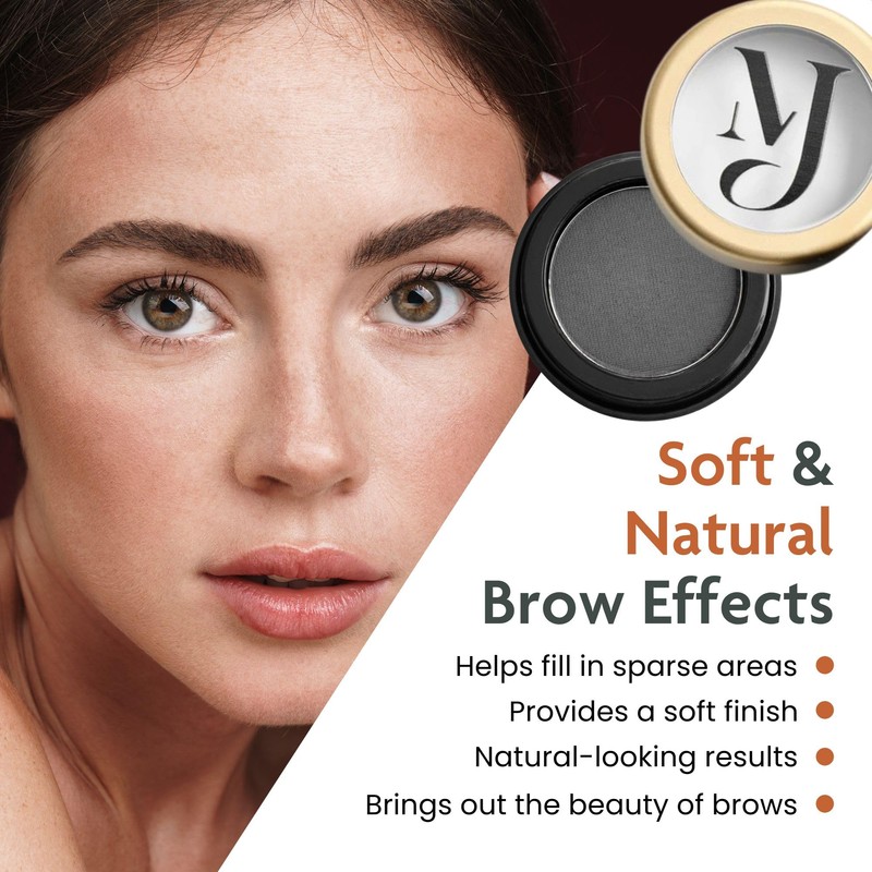 Soft Black Eyebrow Powder – Long-Lasting, Waterproof, Smudge-Proof Brow Powder