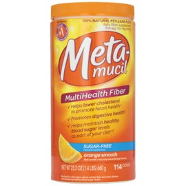 Metamucil, Smooth Texture, Sugar Free, Orange,Powder, 23.4 oz