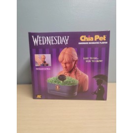 Chia Pet WEDNESDAY Decorative Pottery Planter Addam’s Family NEW in box
