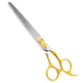 HASHIMOTO Grooming Scissors for Dogs, Dog Thinning Shears for Grooming, 56 Teeth, 7.5 inch, 30% Thinning Rate, Light Weight, Balanced.