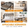 16.8" Metal Platform Bed Frame Folding Table,Bedside Clip-On Nightstand for