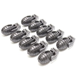 PR-GRENADE Cord Stopper, Cord Lock, Grenade Shape, Set of 10, Grenade, Shoelaces, Ropes, Outdoor Survival Games, Clothes, Shoelaces