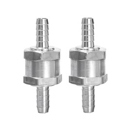 MiJunHD 8mm One Way Non Return Check Valve, 2PCS Aluminium Alloy Barb Tail Valve Petrol Diesel Fuel Oil Valve for Car Marine Carburettor Low Pressure Systems