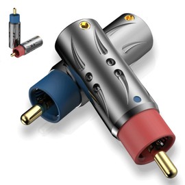 Viborg 4Pcs Rca Plug Solder Pure Copper Gold Plated Male Rca Connector For Cables Up To 8.5mm