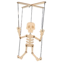 MegaCrea DIY H Wooden Hand Puppet Skeleton to Assemble Decoration