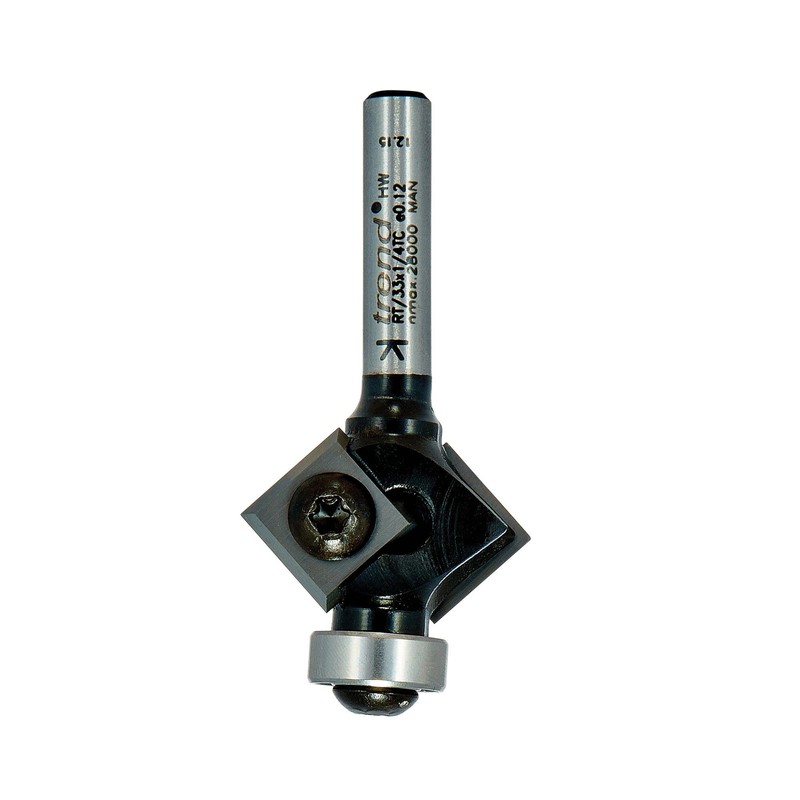 Trend Professional Rota-Tip Guided Bevel Trimmer Router Cutter, 1/4 Inch