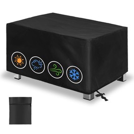 OFFCUP Outdoor BBQ Grill Cover, Anti-Fade Weather Resistant Gas Barbecue Cover with Drawstring, Waterproof Anti UV Windproof Table Top Oxford Fabric BBQ Cover, 61 * 48 * 33