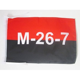 AZ FLAG 26th of July Movement in Cuba Flag 18'' x 12'' Cords - Fidel Castro Cuban Revolution Small Flags 30 x 45cm - Banner 18x12 in