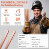 15PCS 15% Silver Brazing Rods AWS BCuP-5 Silver Phos Copper