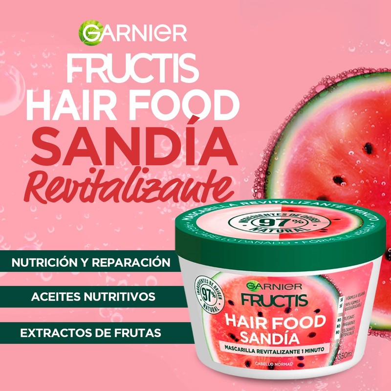 Kit Garnier Fructis Hair Food Sandía 2 pack de mascarilla