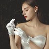 Short Satin Gloves for Women, Women's Gown Gloves, Bridal Gloves