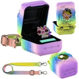 JCHPINE Silicone Cover Case for Bitzee Magicals Interactive Toy Digital Pet and Case, Protective Skin Sleeve for Bitzee Magicals Virtual Electronic Pets Accessories (Rainbow)