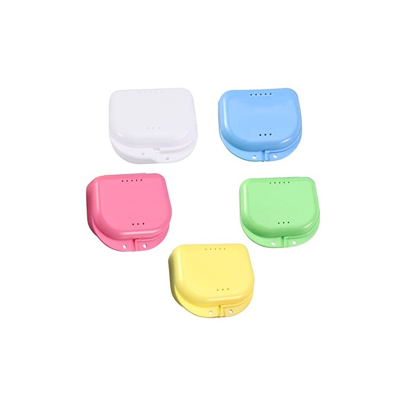 ROSENICE Retainer Case 5pcs Mouth Guard Case Ortodoncia Dental Retainer