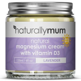 NaturallyMum NaturallyMum - Magnesium Cream with Vitamin D3 [4 Fl Oz] - Magnesium and Vit D Lotion - Turmeric & Arnica Calm Cream - Magnesium and Vit D3 - Lavender