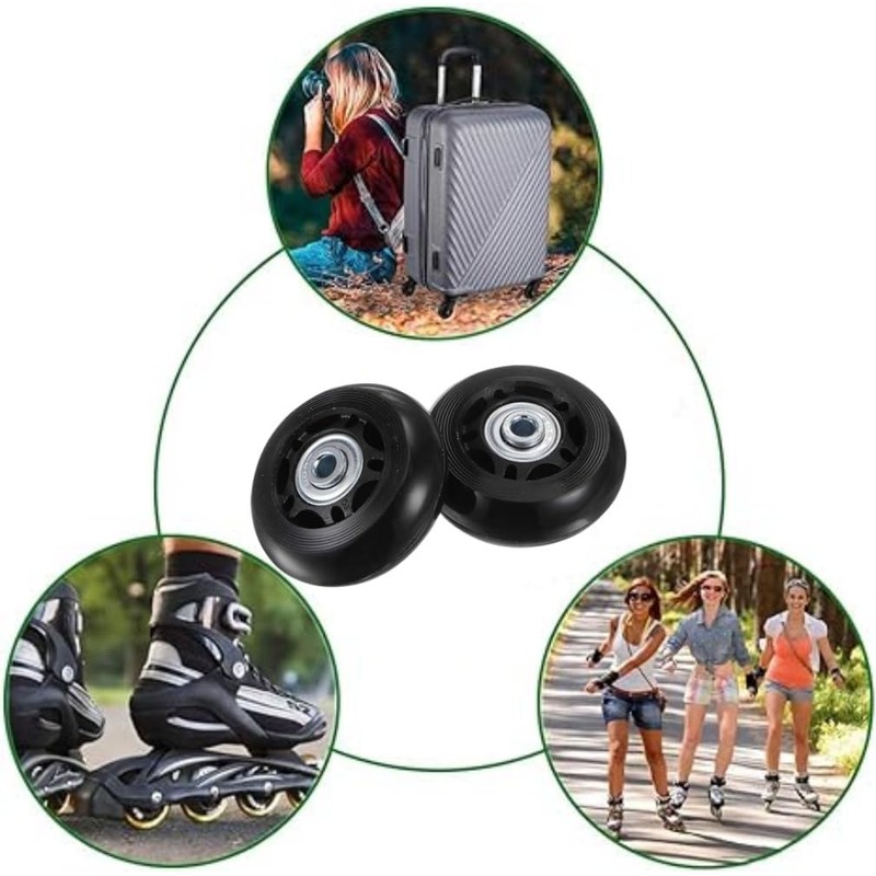 Replacement Luggage Wheels,Suitcase Replacement Wheels, 60x24mm Suitcase Wheel with Bearings