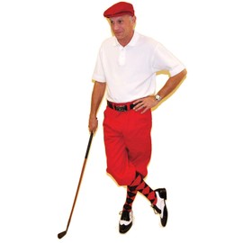 Men's Classic Stewart Golf Knickers (Red, 38)
