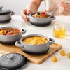 LOVECASA Mini Cocotte with Lid,12 OZ Small Casserole Dish for